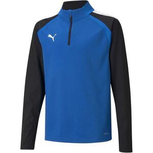Puma Childrens/Kids TeamLIGA Quarter Zip Fleece Top / Blue
